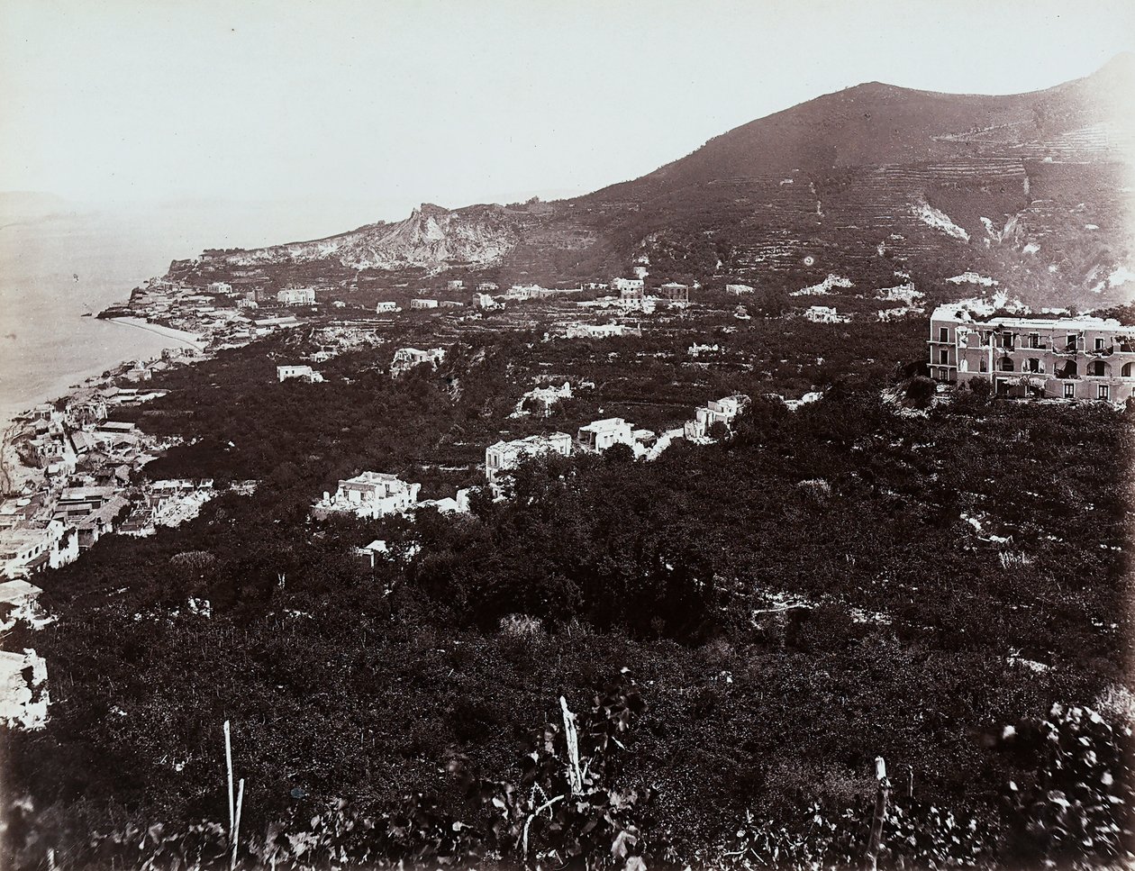 Panoramiczny widok na Casamicciola, niedaleko Neapolu autorstwa Giorgio Sommer
