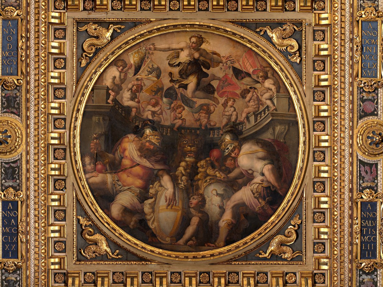 Alegorie dzielnic Santo Spirito i Santa Croce autorstwa Giorgio Vasari