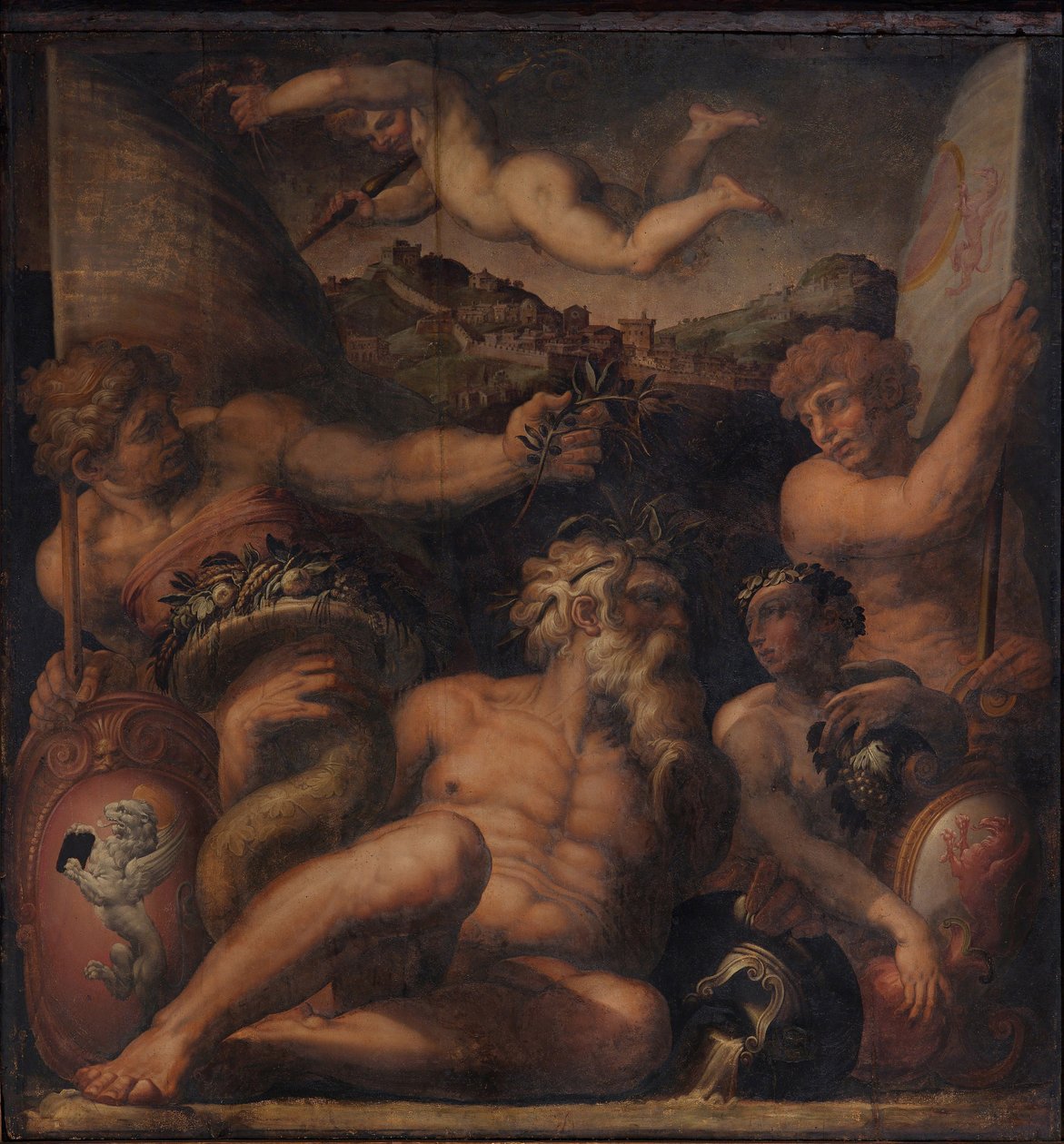 Alegoria Cortony i Montepulciano, 1563-1565 autorstwa Giorgio Vasari