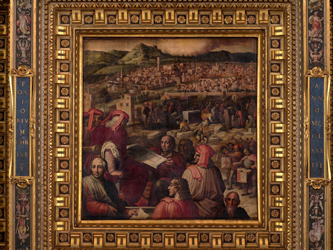 Arnolfo pokazuje plan powiększenia Florencji autorstwa Giorgio Vasari