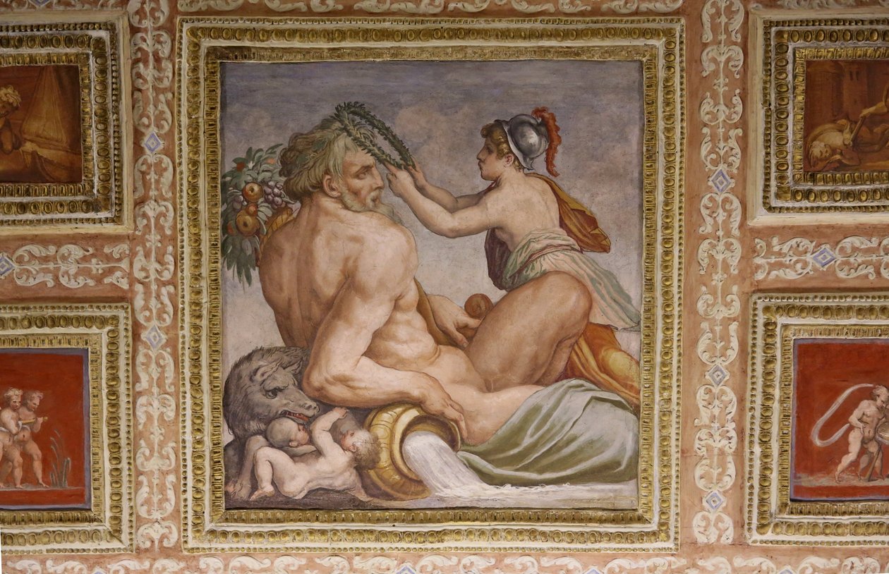 Ceres karmiąca Triptolemus, fragment stropu Altoviti, fresk z 1553 r. autorstwa Giorgio Vasari