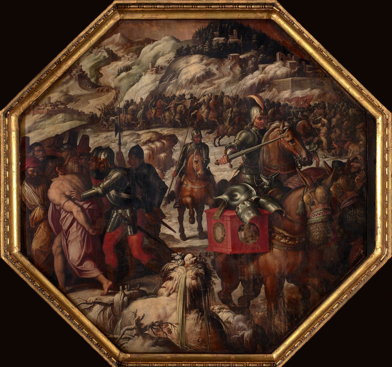 Klęska Wenecjan w Casentino, 1563-1565 autorstwa Giorgio Vasari