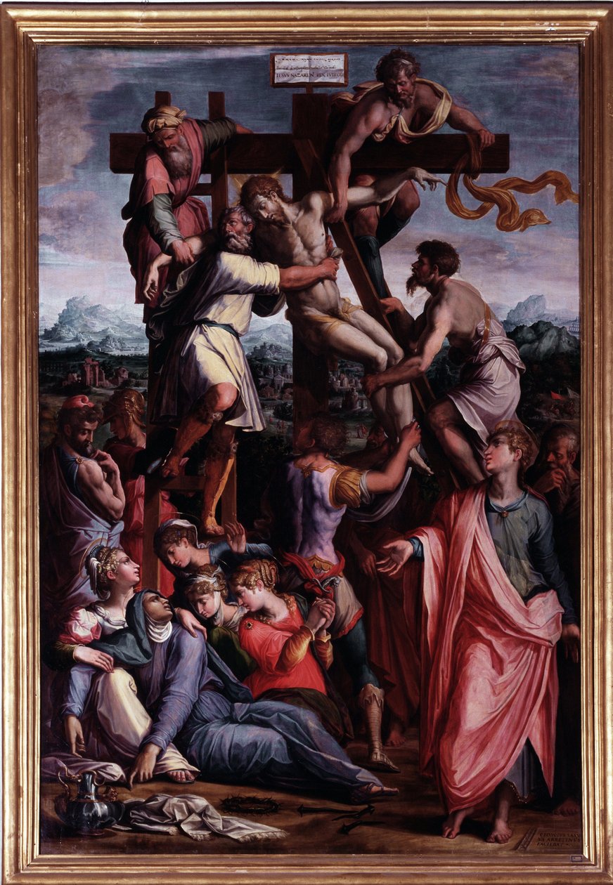 Osadzanie (olej na płótnie) autorstwa Giorgio Vasari