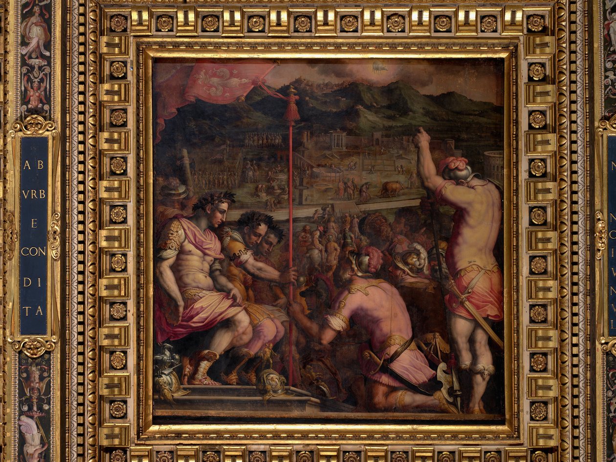 Założenie Florentii, osady rzymskiej autorstwa Giorgio Vasari