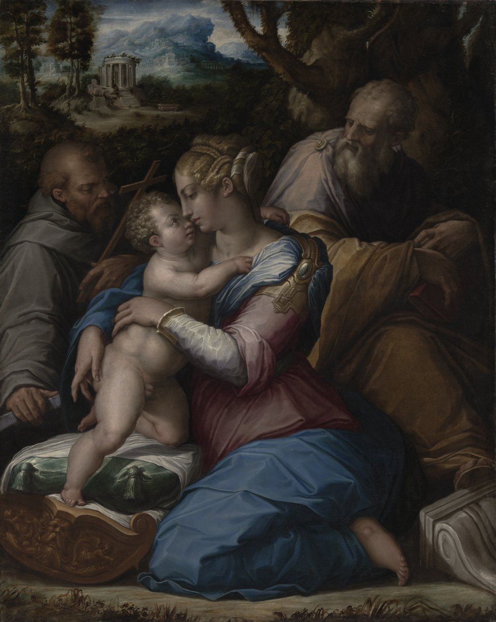 Święta Rodzina ze świętym Franciszkiem autorstwa Giorgio Vasari