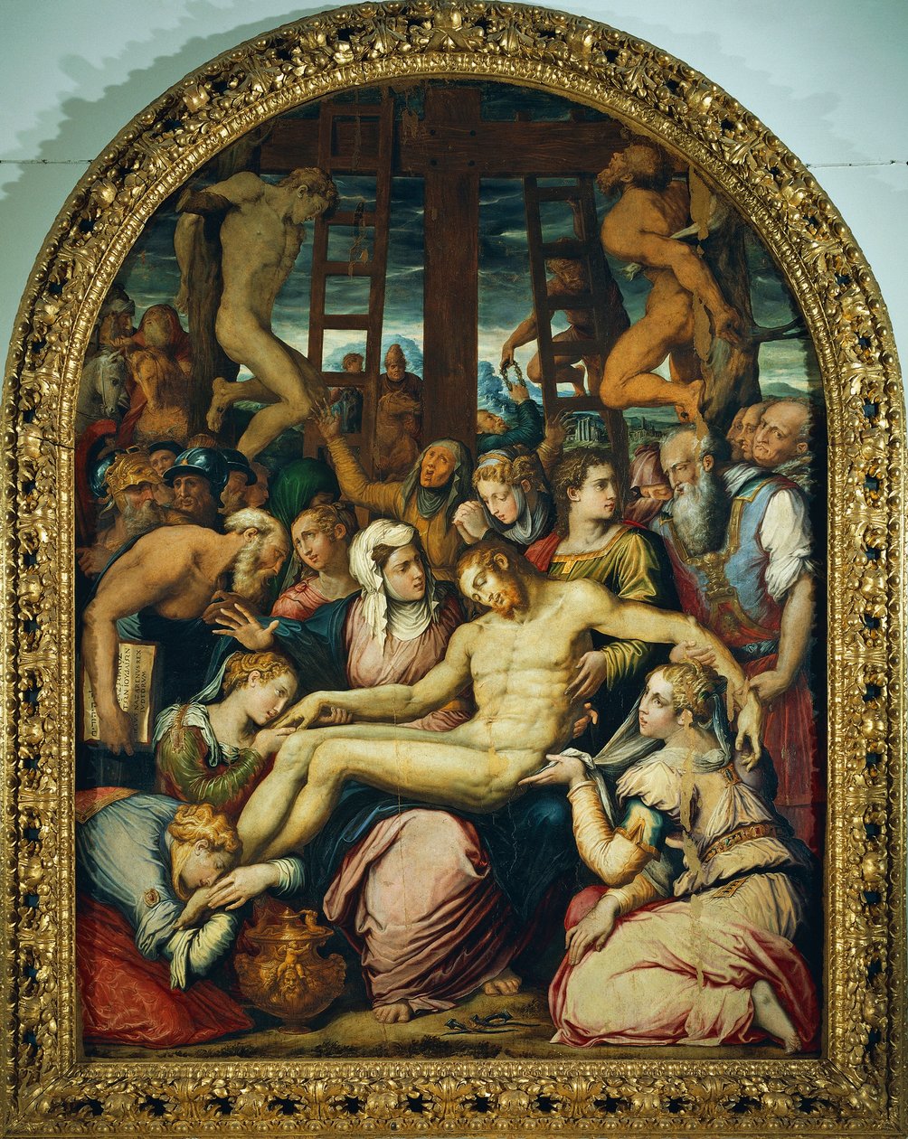 Lament nad zmarłym Chrystusem zdjętym z krzyża, Giorgio Vasari (1511-1574), olej na desce, 295x222 cm. autorstwa Giorgio Vasari