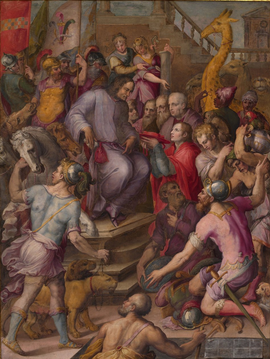 Lorenzo Wspaniały otrzymuje hołd ambasadorów, 1556-1558 autorstwa Giorgio Vasari