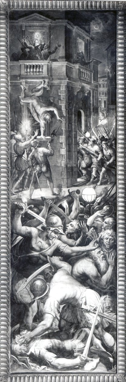 Masakra Coligny i hugenotów, 1573 autorstwa Giorgio Vasari