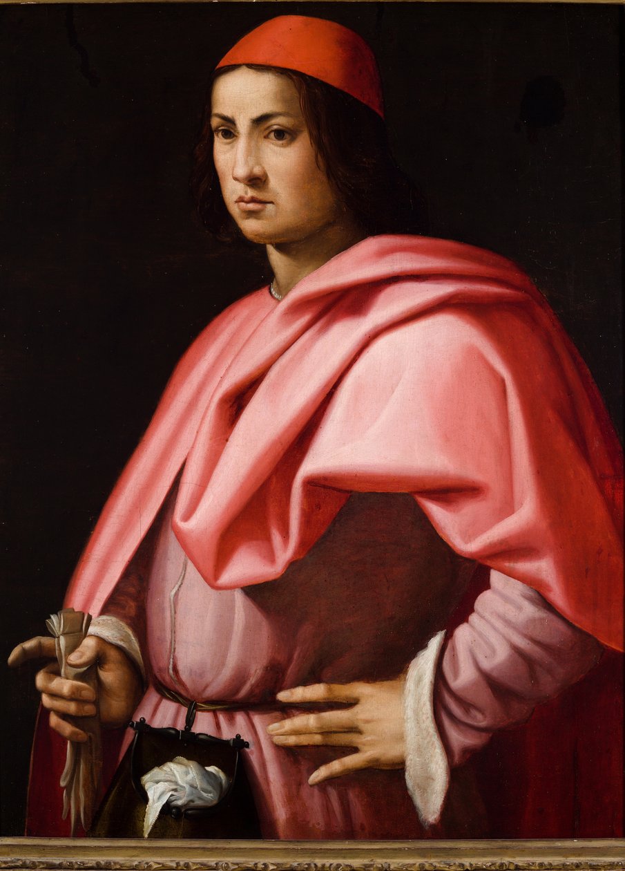 Portret florenckiego dżentelmena (olej na desce (olej na desce topolowej) autorstwa Giorgio Vasari