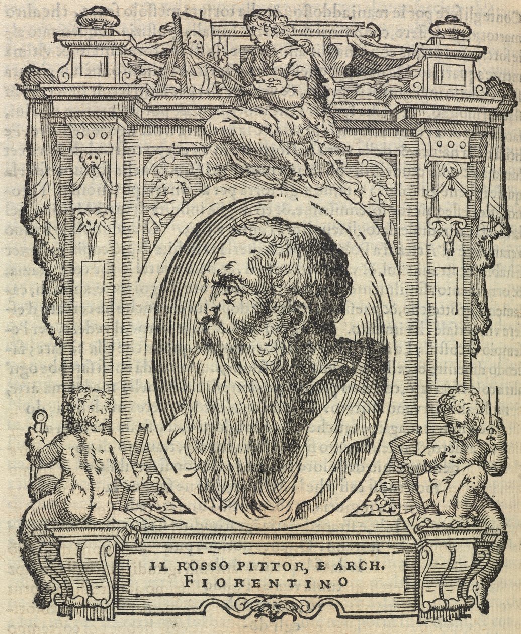 Rosso Fiorentino, z „Żywotów najwybitniejszych malarzy, rzeźbiarzy i architektów”, 1568 autorstwa Giorgio Vasari