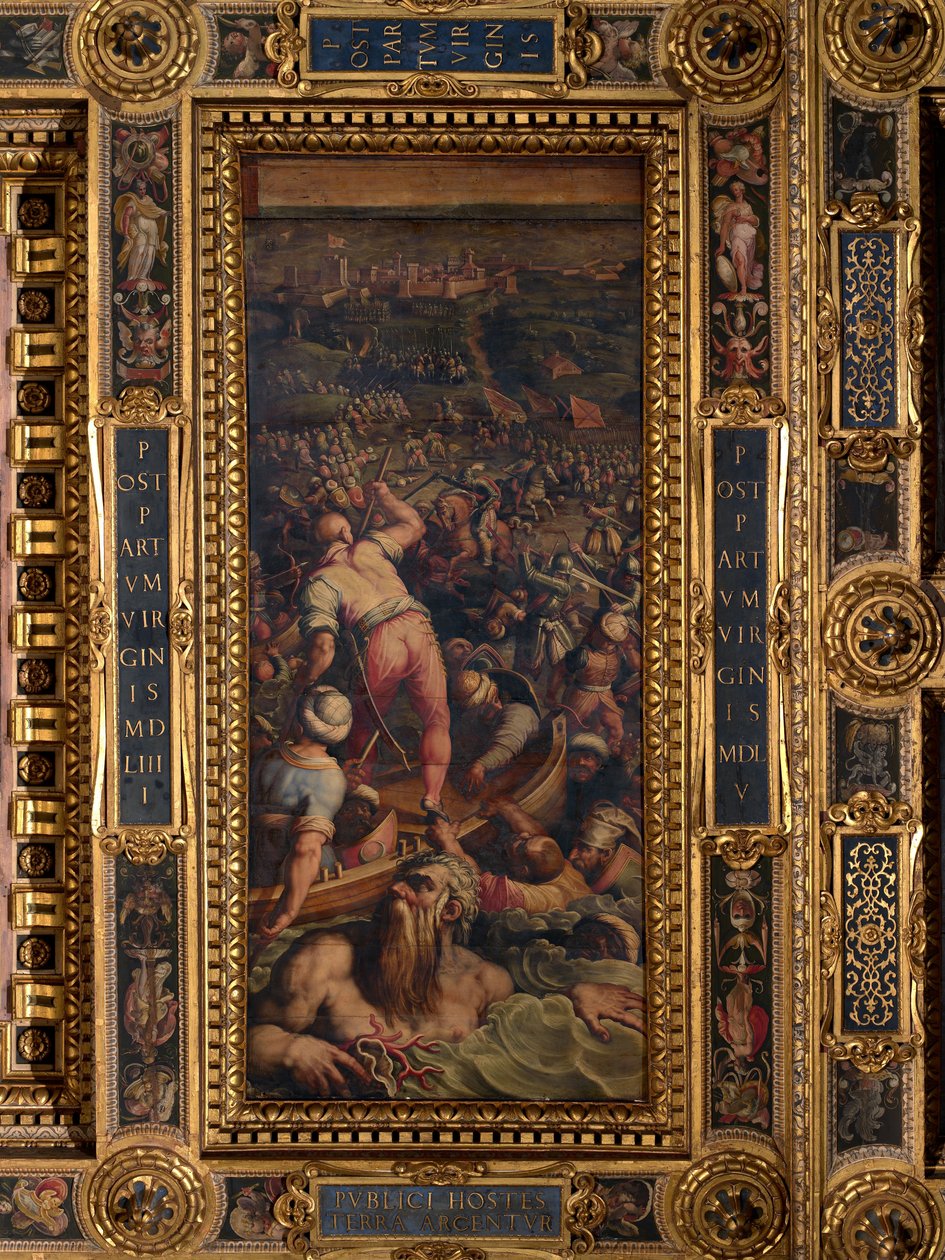 Pogrom Turków pod Piombino autorstwa Giorgio Vasari