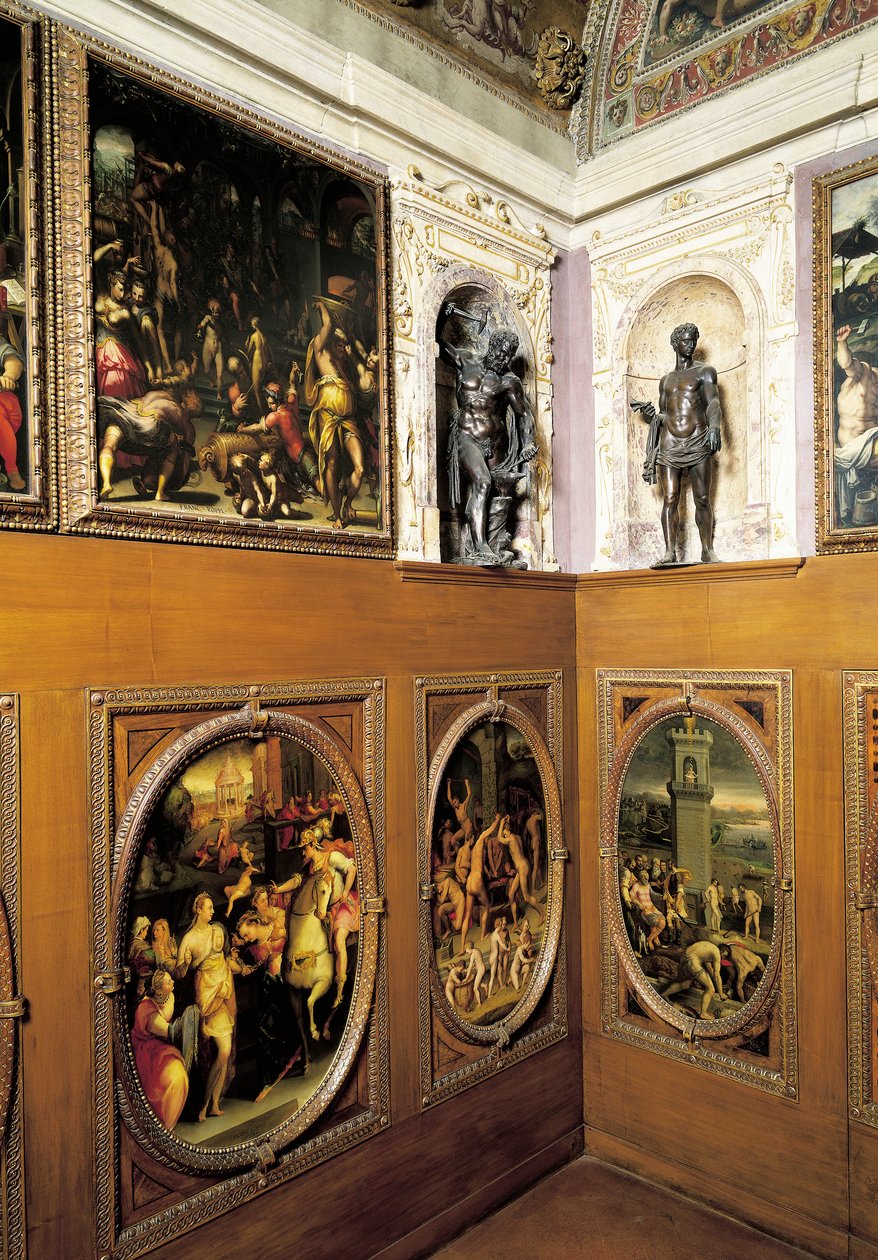 Studiolo (małe studium) Francesco I, Giorgio Vasari (1511-1574), Palazzo Vecchio, Florencja, Włochy autorstwa Giorgio Vasari