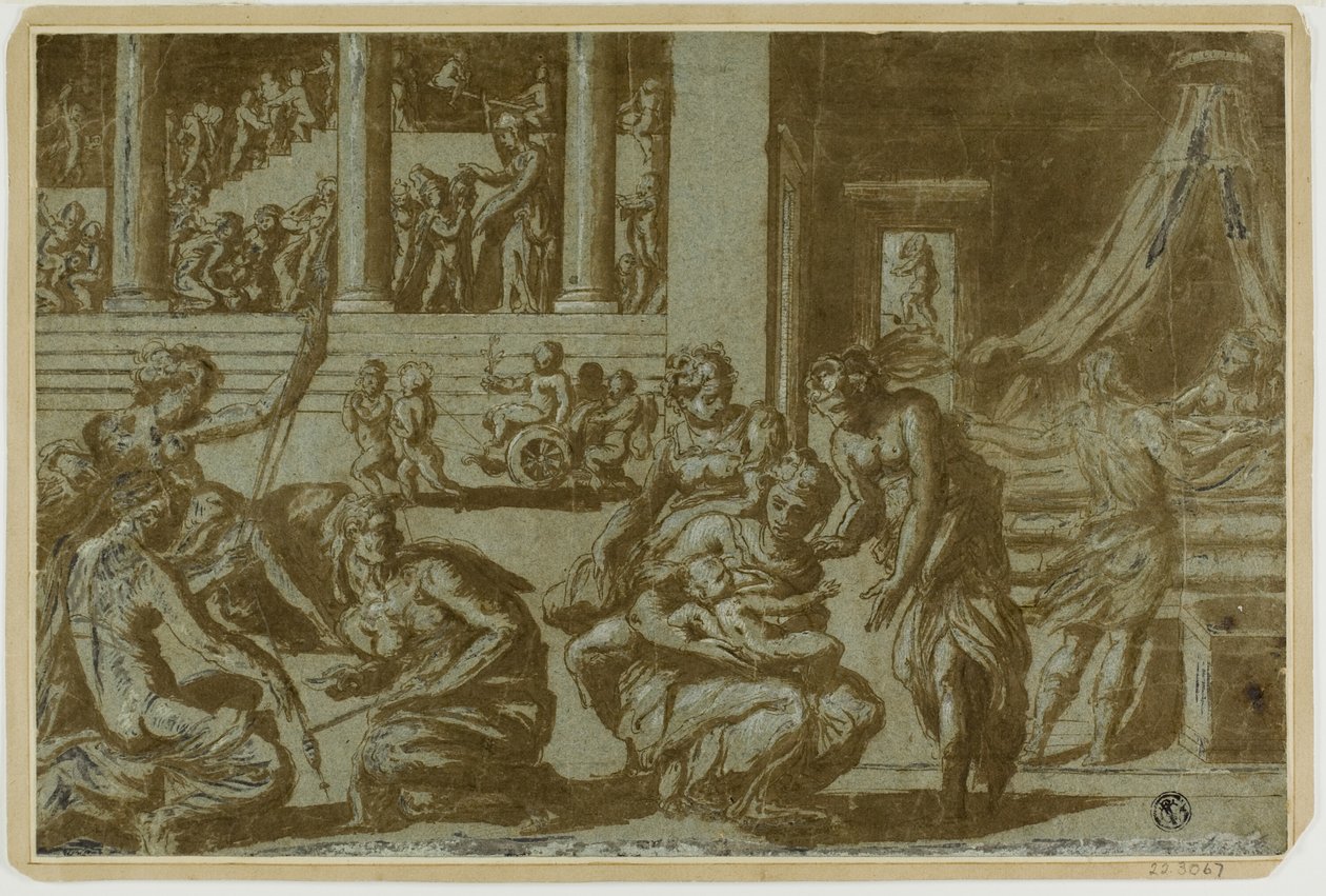 Studium alegorii narodzin autorstwa Giorgio Vasari