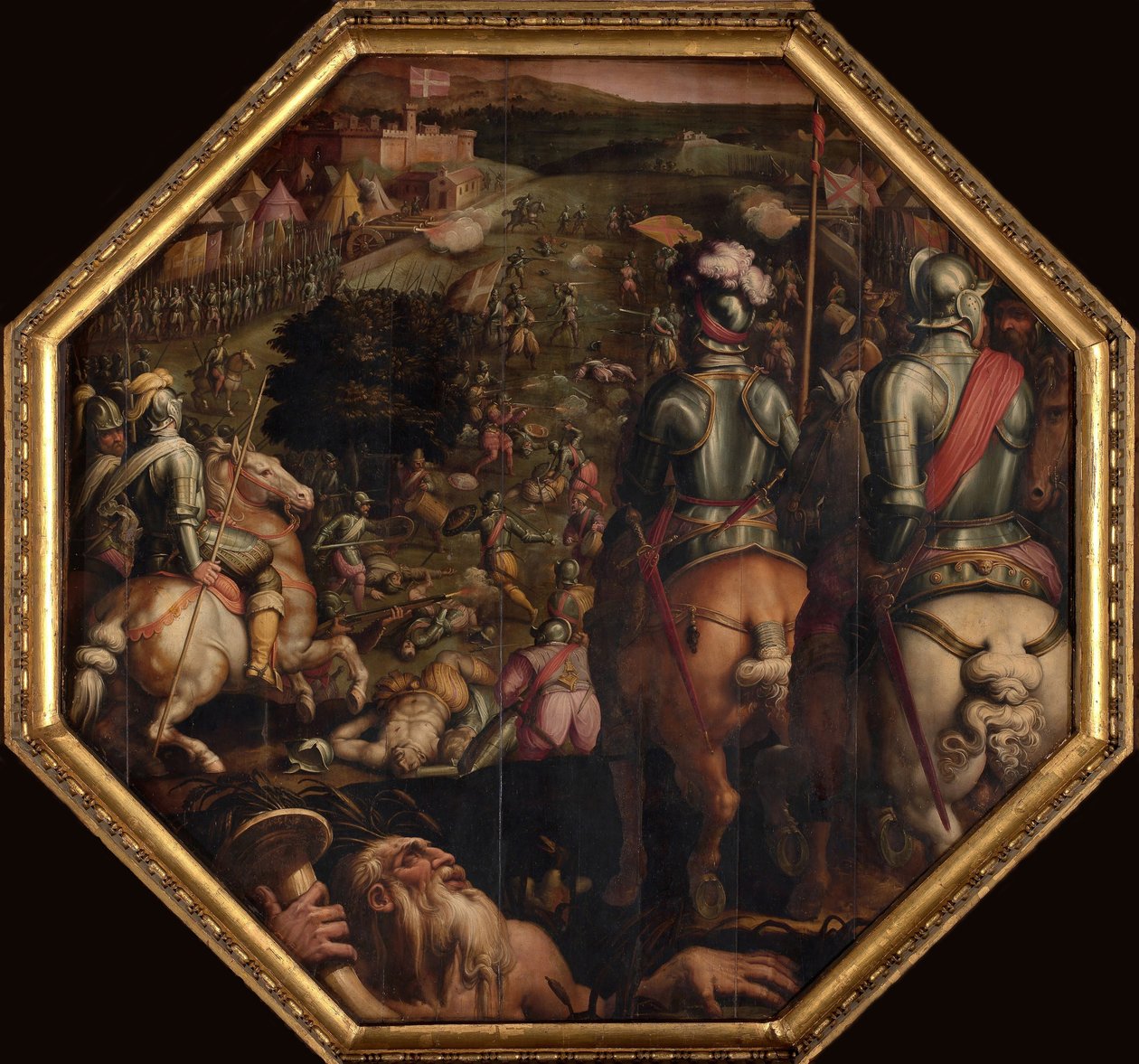 Bitwa pod Marciano w Val di Chiana, 1563-1565 autorstwa Giorgio Vasari