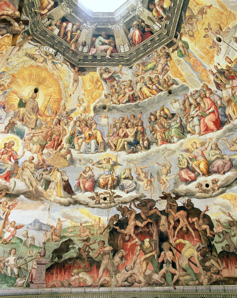 Sąd Ostateczny, detal z kopuły Duomo, 1572-79 autorstwa Giorgio Vasari