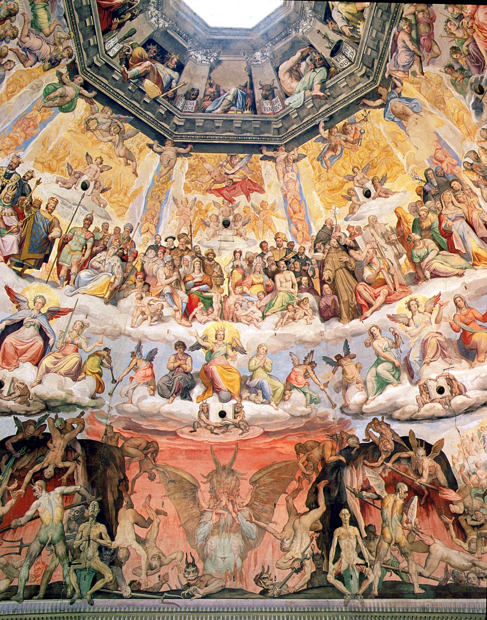 Sąd Ostateczny, detal z kopuły Duomo, 1572-79 autorstwa Giorgio Vasari