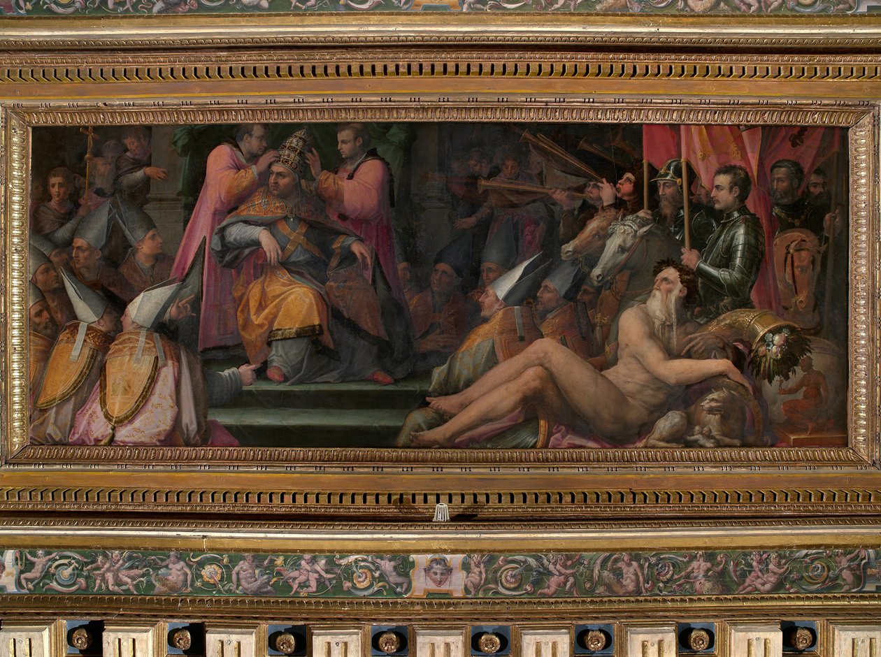 Wybór Giovanniego de „Medici na papiestwo” autorstwa Giorgio Vasari
