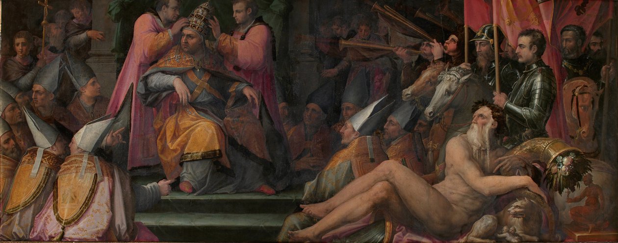 Wybór Giovanniego de Medici na papieża, 1555-1562 autorstwa Giorgio Vasari