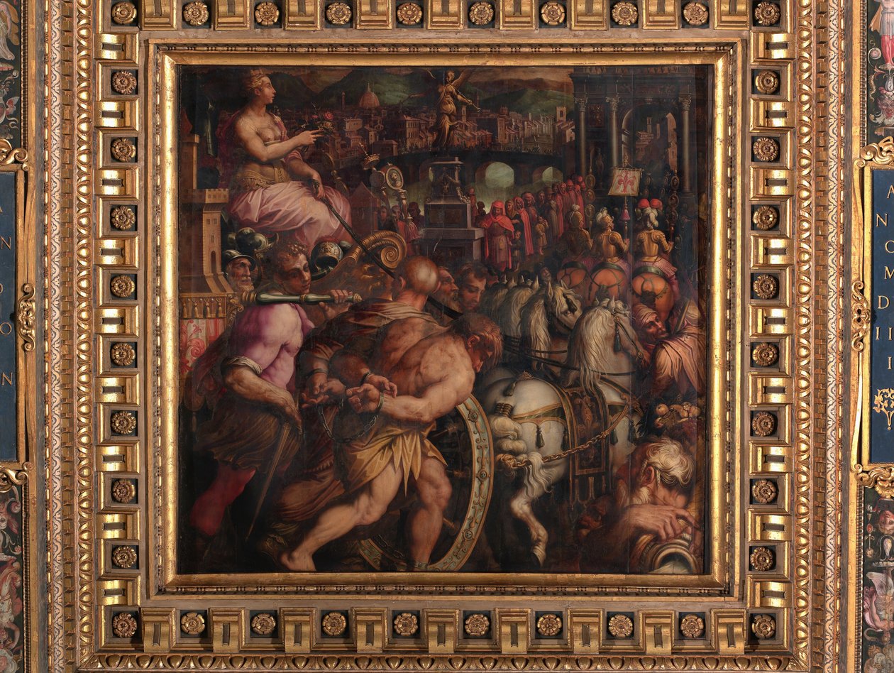 Triumf po zwycięstwie na Pizie autorstwa Giorgio Vasari