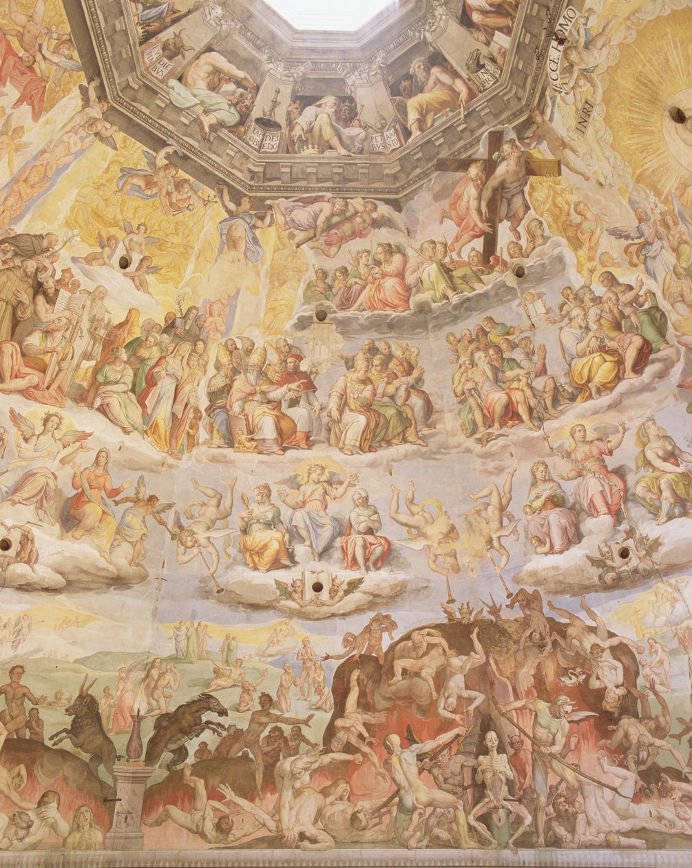 Sąd Ostateczny, fragment kopuły katedry Duomo autorstwa Giorgio and Zuccari Federico  Vasari
