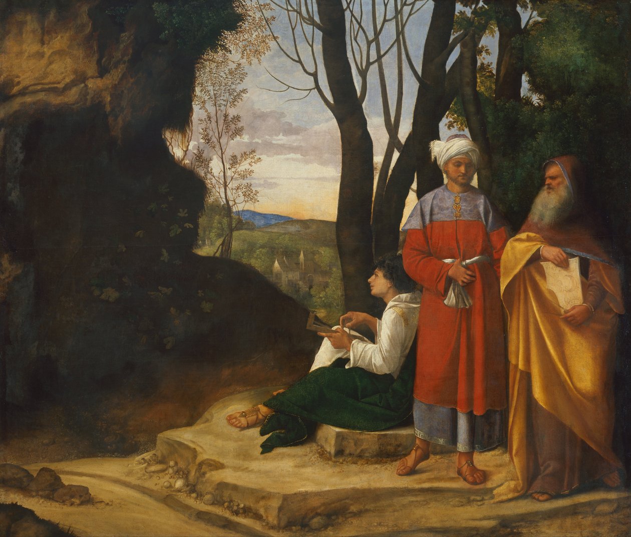 Trzej filozofowie autorstwa Giorgione da Castelfranco