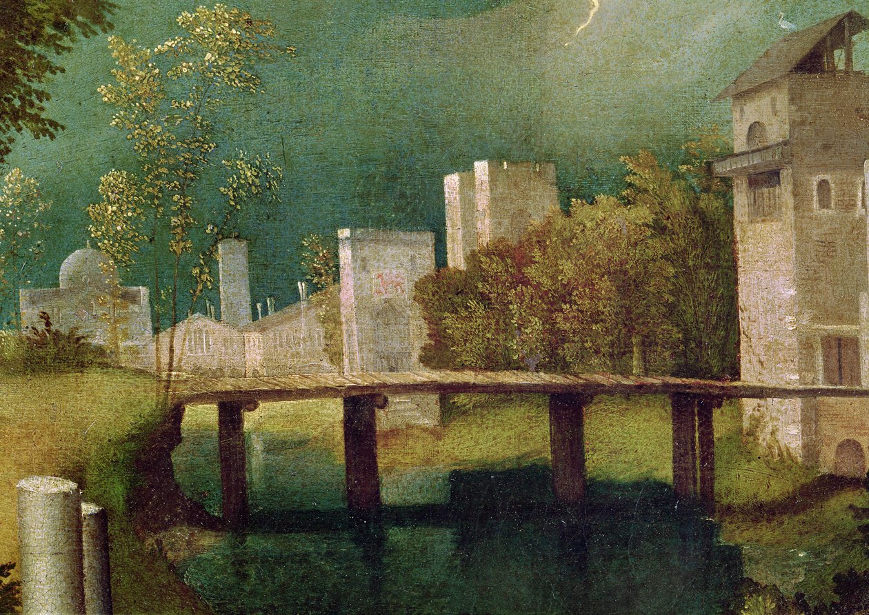 ښاري منظره، د ټیمپسټ تفصیل (د 603 تفصیل) پولی autorstwa Giorgione da Castelfranco