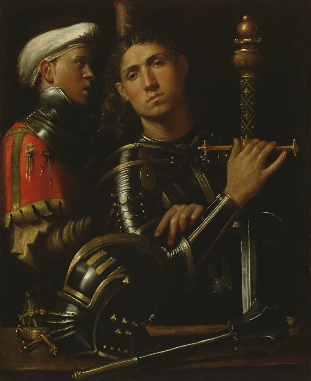 Wojownik i jego Giermek autorstwa Giorgione da Castelfranco