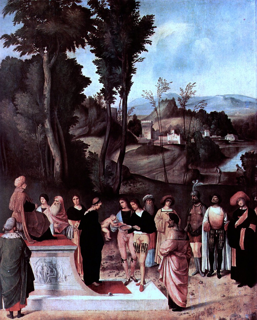 Angielski: Mojżesz poddany próbie ognia autorstwa Giorgione