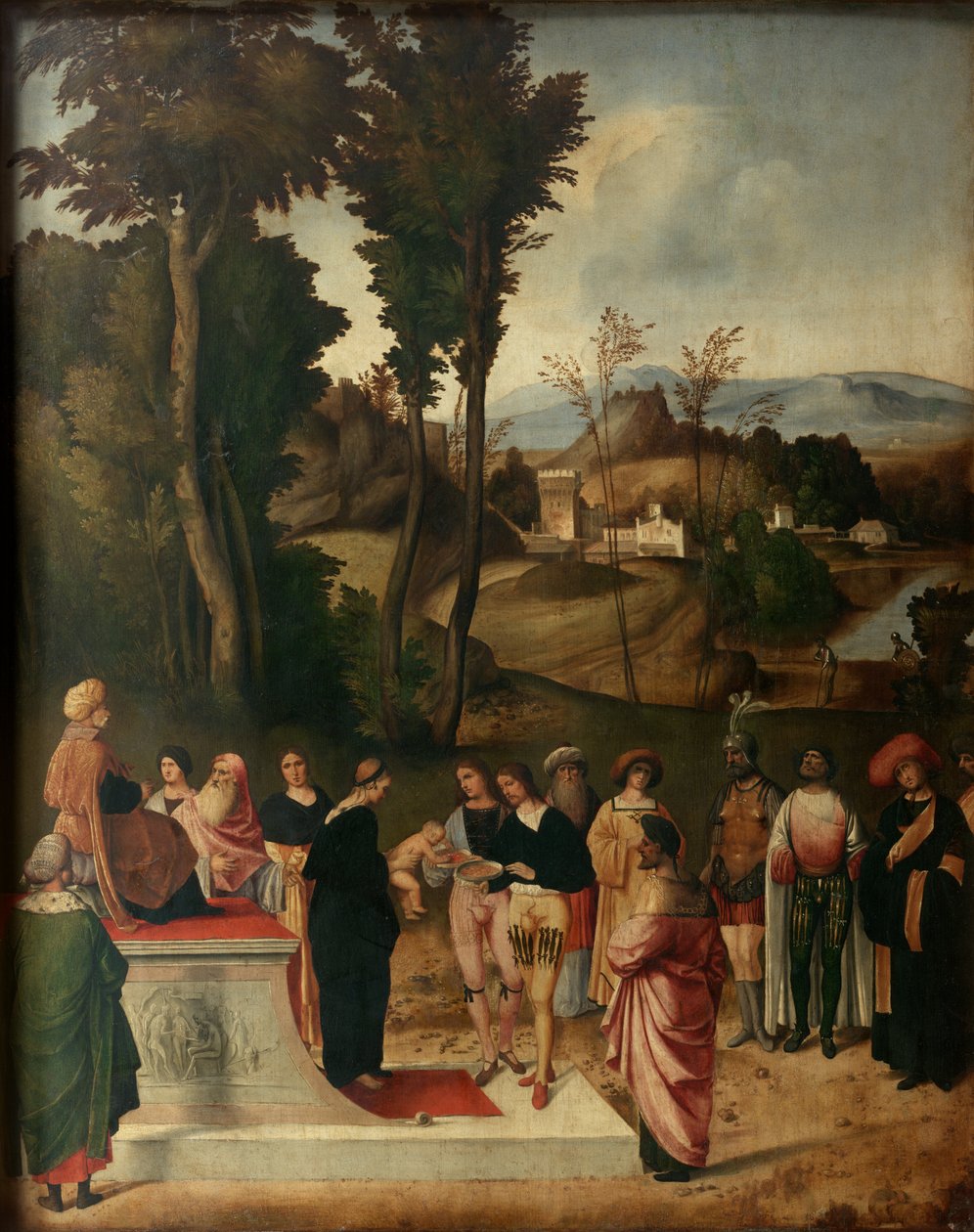 Język angielski: Mojżesz na próbie ognia Próba ognia Mojżesza autorstwa Giorgione