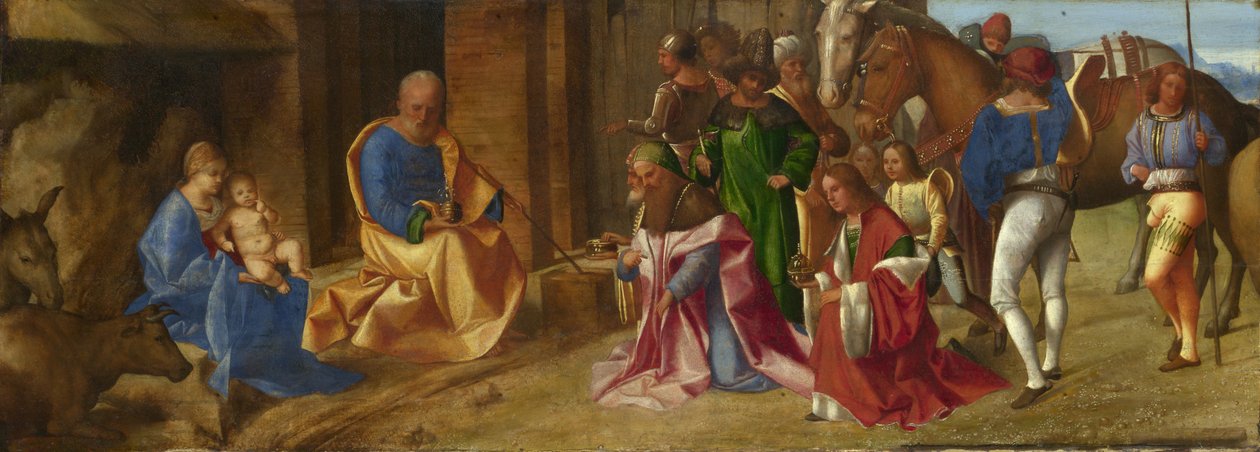 Adoracja Trzech Króli, c. 1504 autorstwa Giorgione da Castelfranco