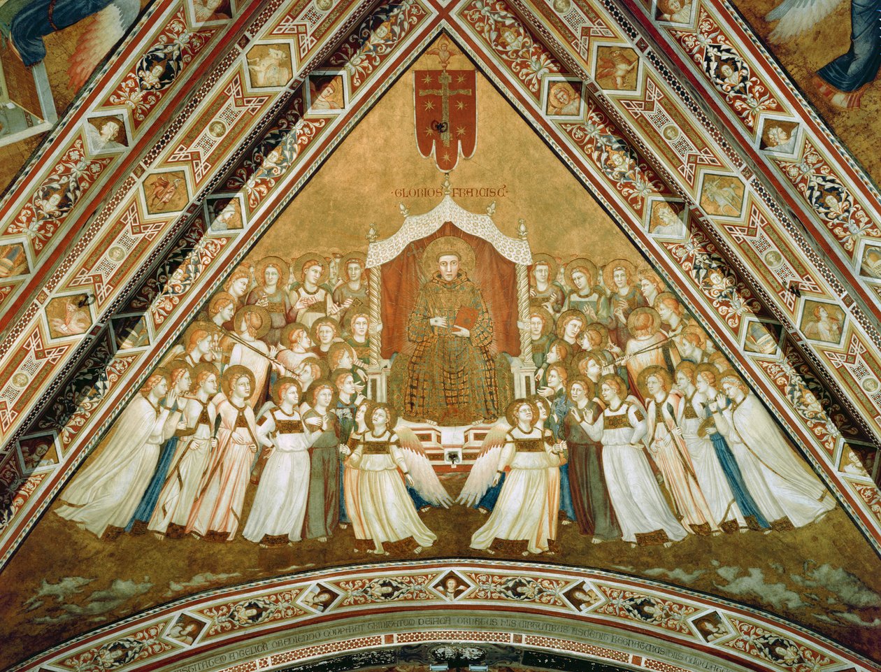 Alegoria św. Franciszka w chwale, ok. 1330 autorstwa Giotto di Bondone