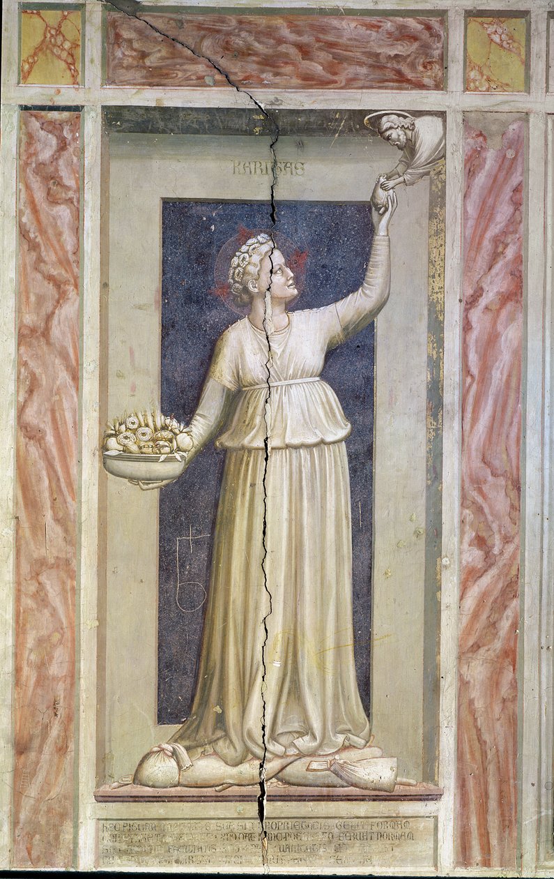 Dobroczynność, ok.1305 autorstwa Giotto di Bondone