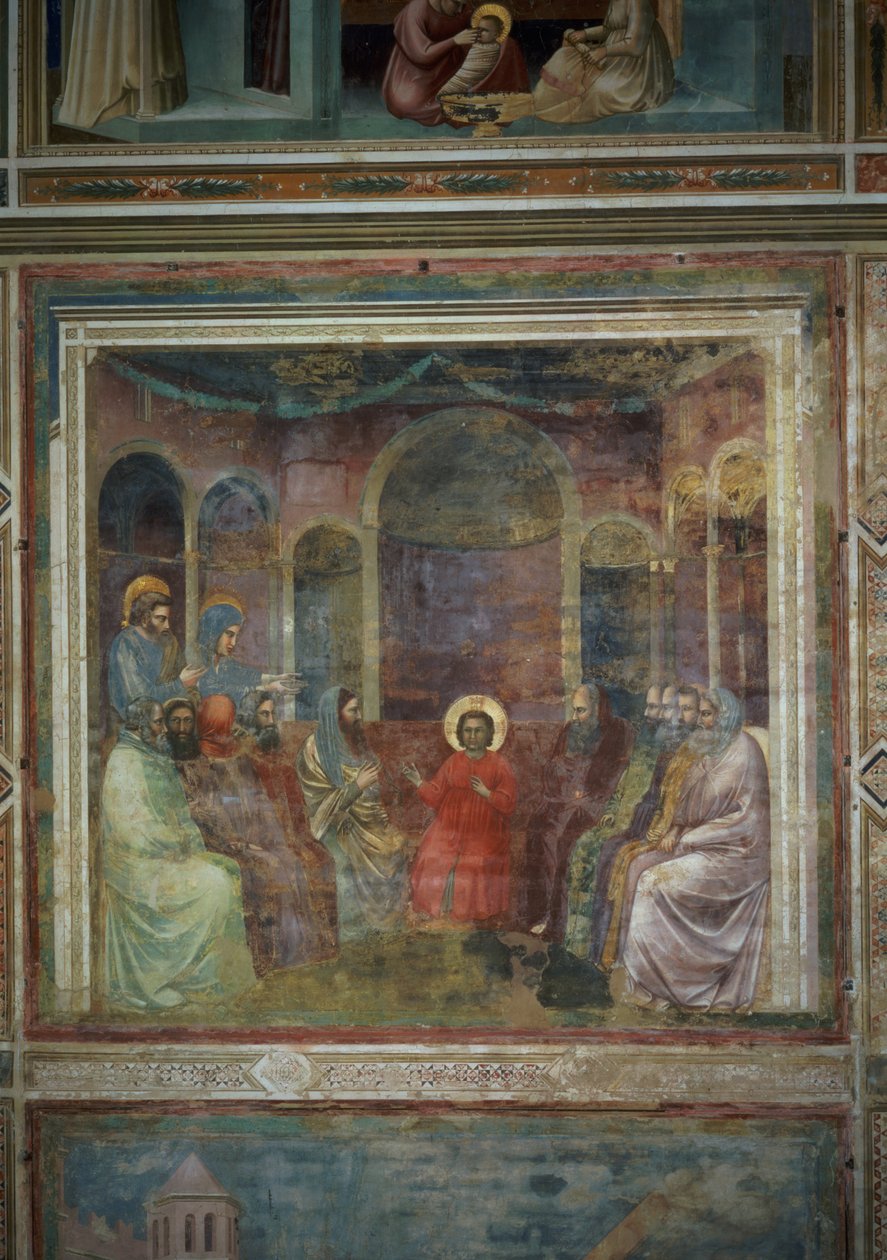 Chrystus wśród doktorów, ok. 1305 r. autorstwa Giotto di Bondone