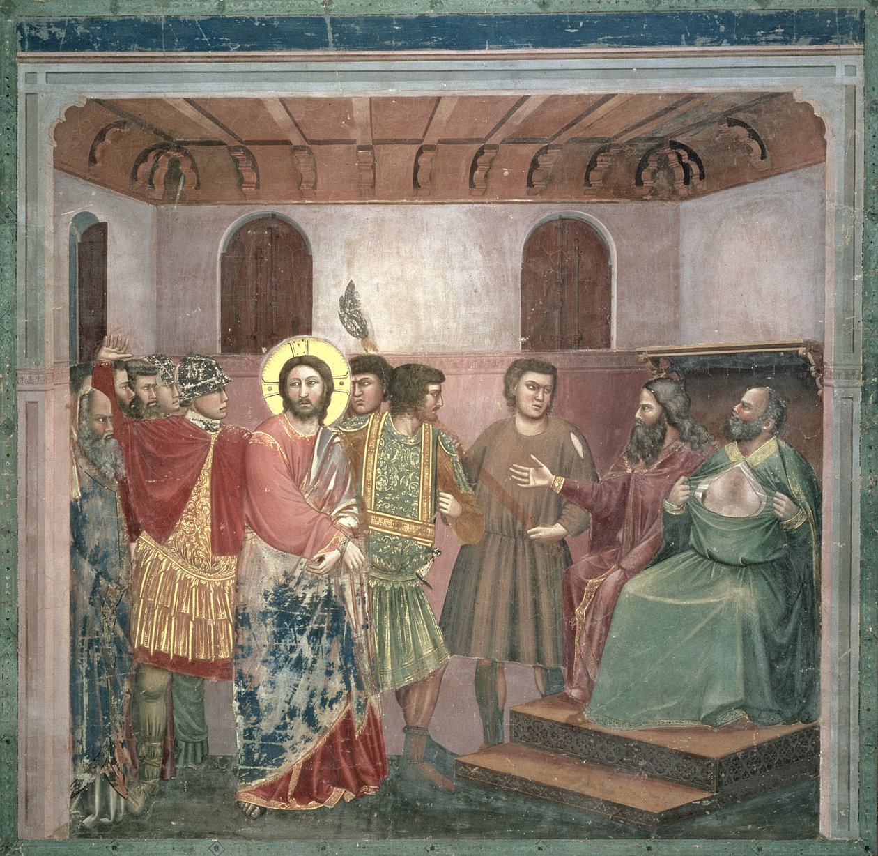 Chrystus przed Kajfaszem, ok.1305 autorstwa Giotto di Bondone