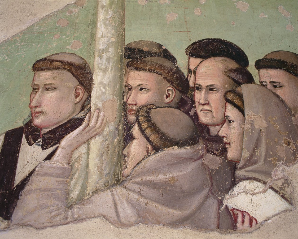 Fragment obrazu „Wizja Wniebowstąpienia św. Franciszka, kaplica Bardi” autorstwa Giotto di Bondone