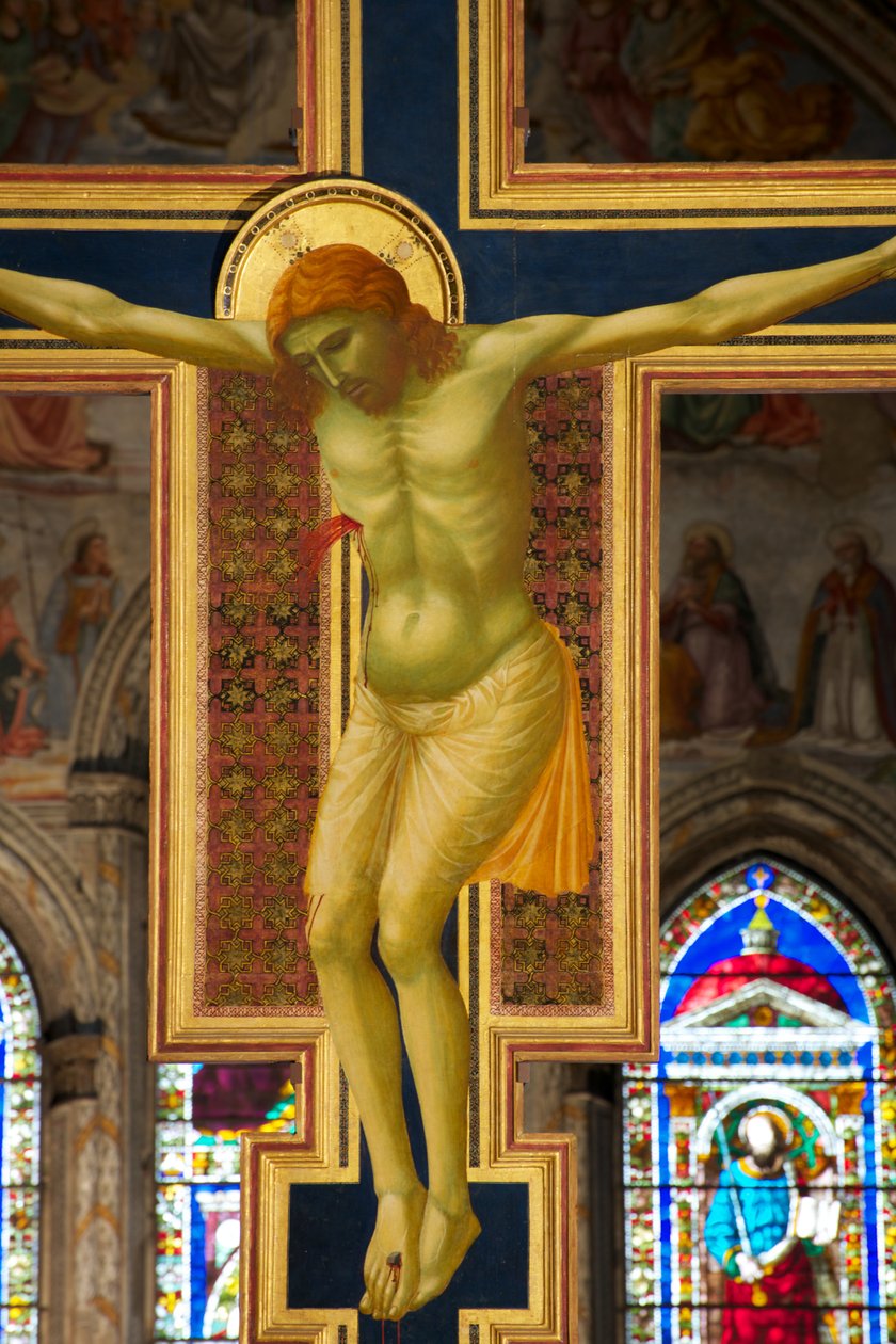 Detal Ukrzyżowania, ok. 1288-89 tempera na płycie autorstwa Giotto di Bondone