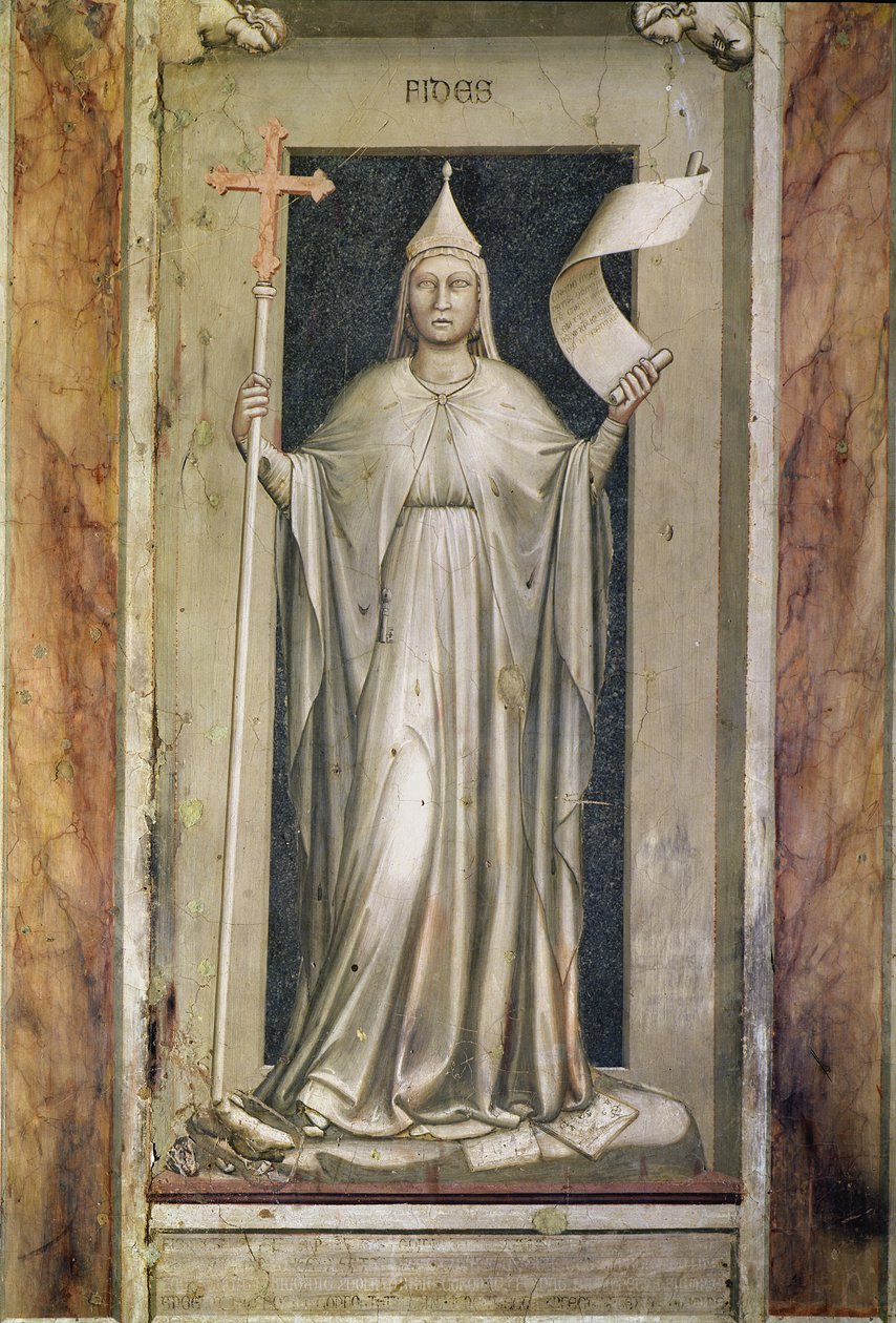 Wiara, ok.1305 autorstwa Giotto di Bondone