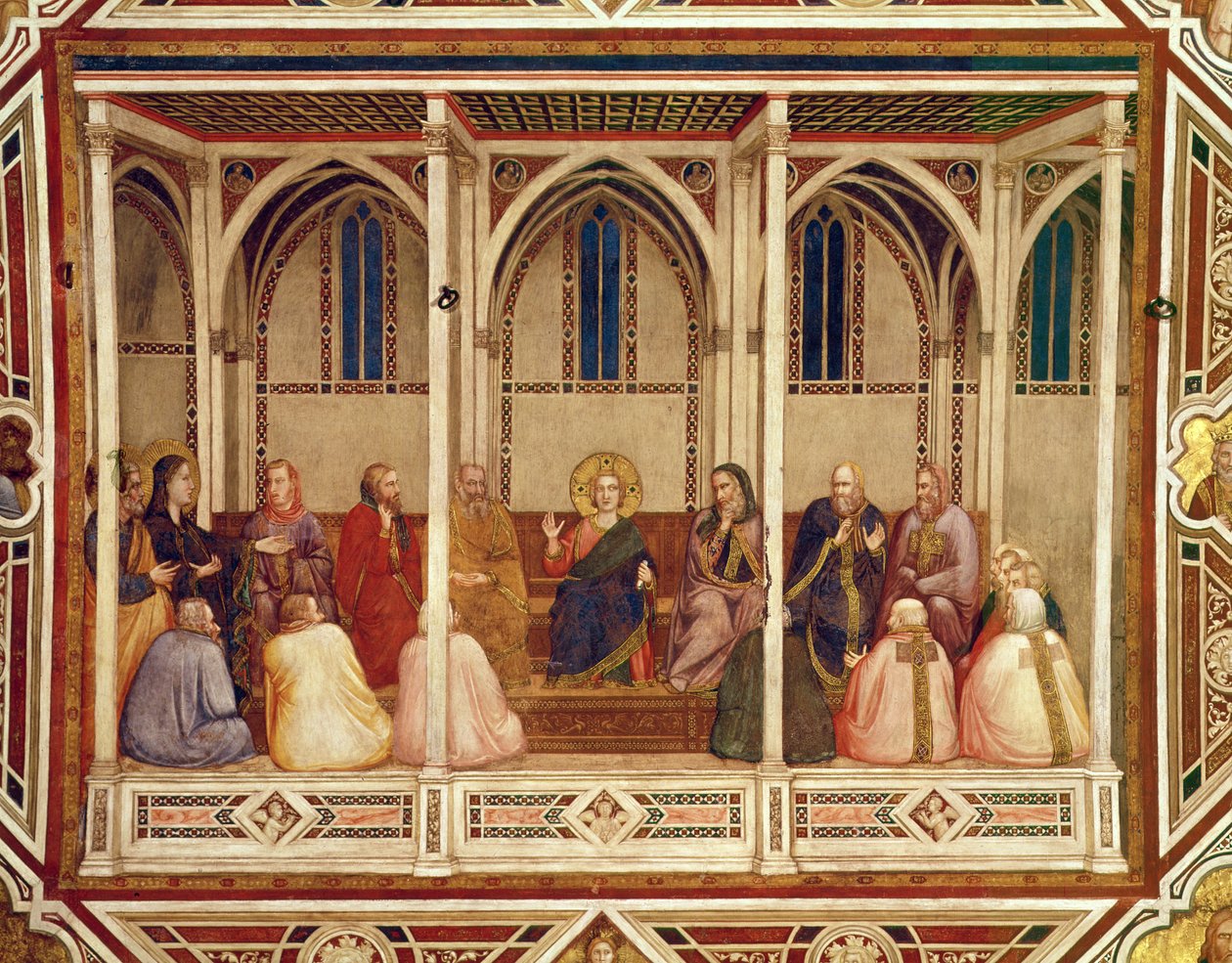 Jezus wśród lekarzy, ok.1320 autorstwa Giotto di Bondone