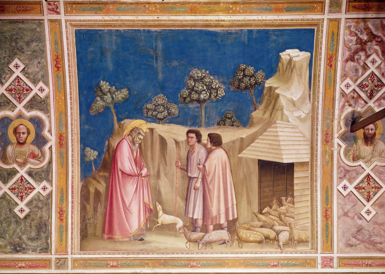 Joachim wśród pasterzy, ok. 1305 (patrz także 165213) autorstwa Giotto di Bondone