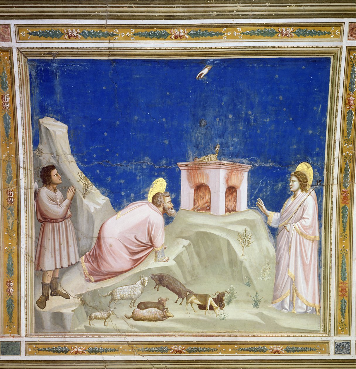 Ofiara Joachima, ok.1305 autorstwa Giotto di Bondone
