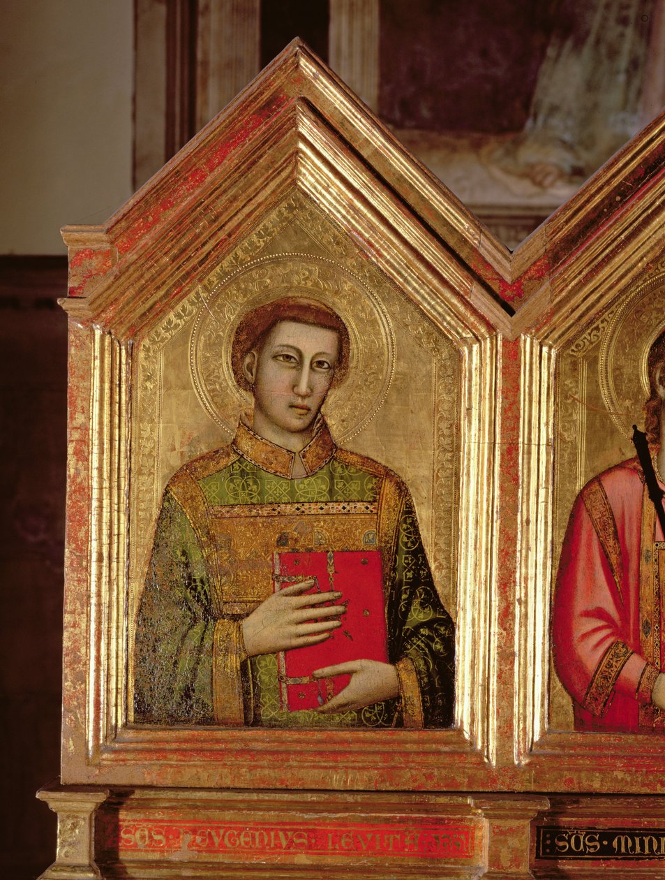 Święty z poliptyku św. Reparaty (skrajny lewy panel) autorstwa Giotto di Bondone