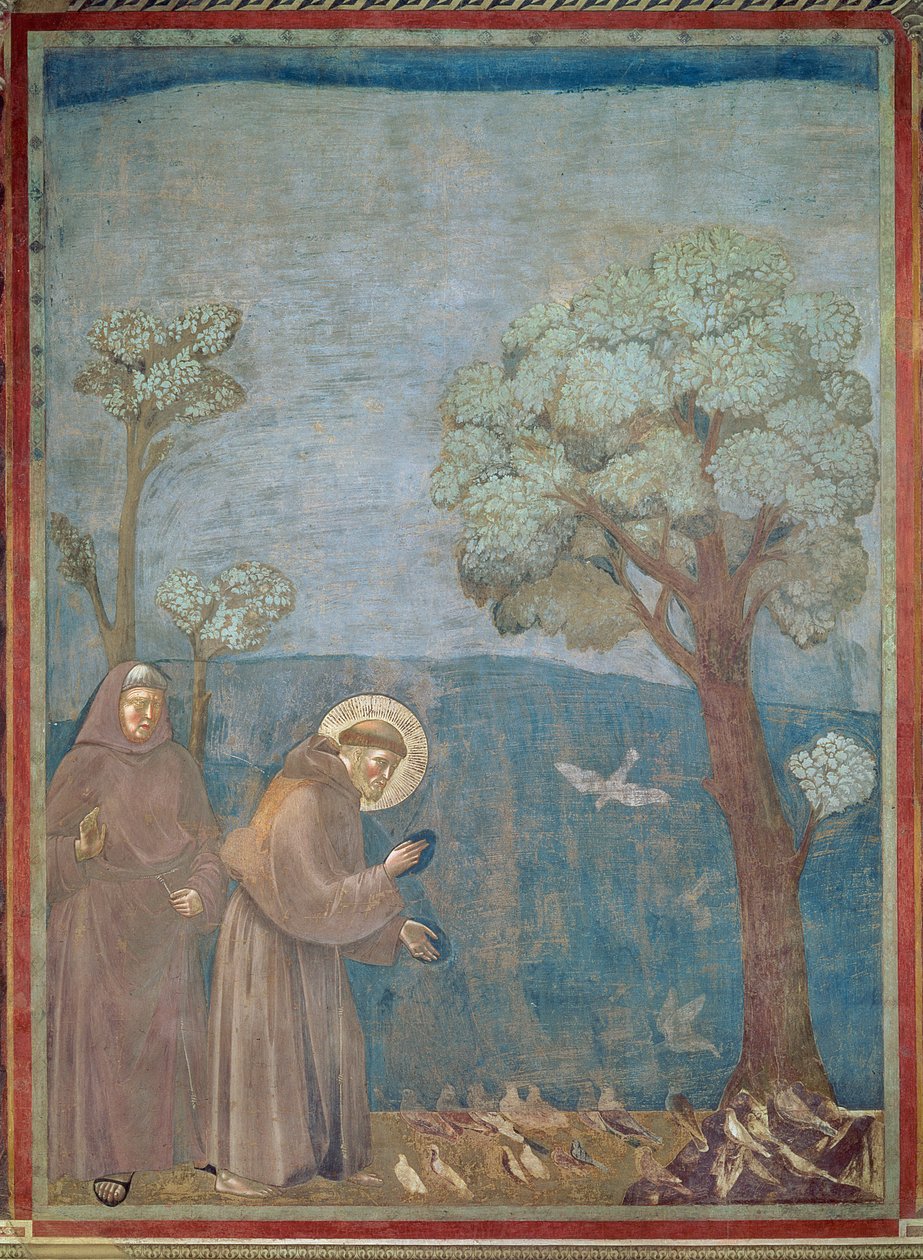 Głoszenie św. Franciszka do ptaków, 1297-99 autorstwa Giotto di Bondone
