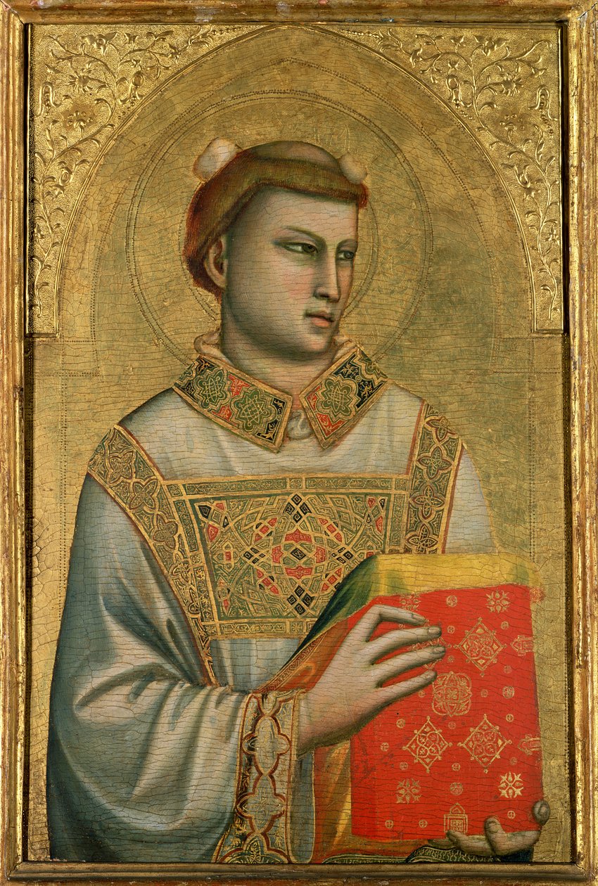 St Stephen, 1320-25 (tempera na panelu) autorstwa Giotto di Bondone