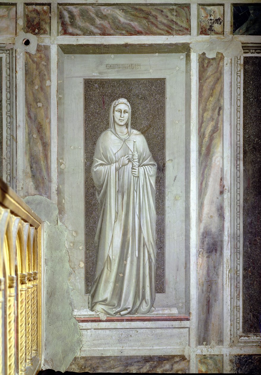 Wstrzemięźliwość, ok.1305 autorstwa Giotto di Bondone