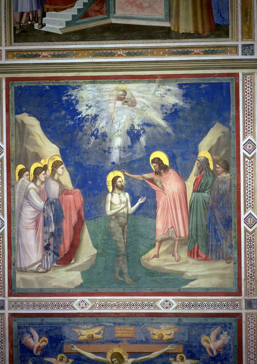 Chrzest Chrystusa, ok.1305 autorstwa Giotto di Bondone