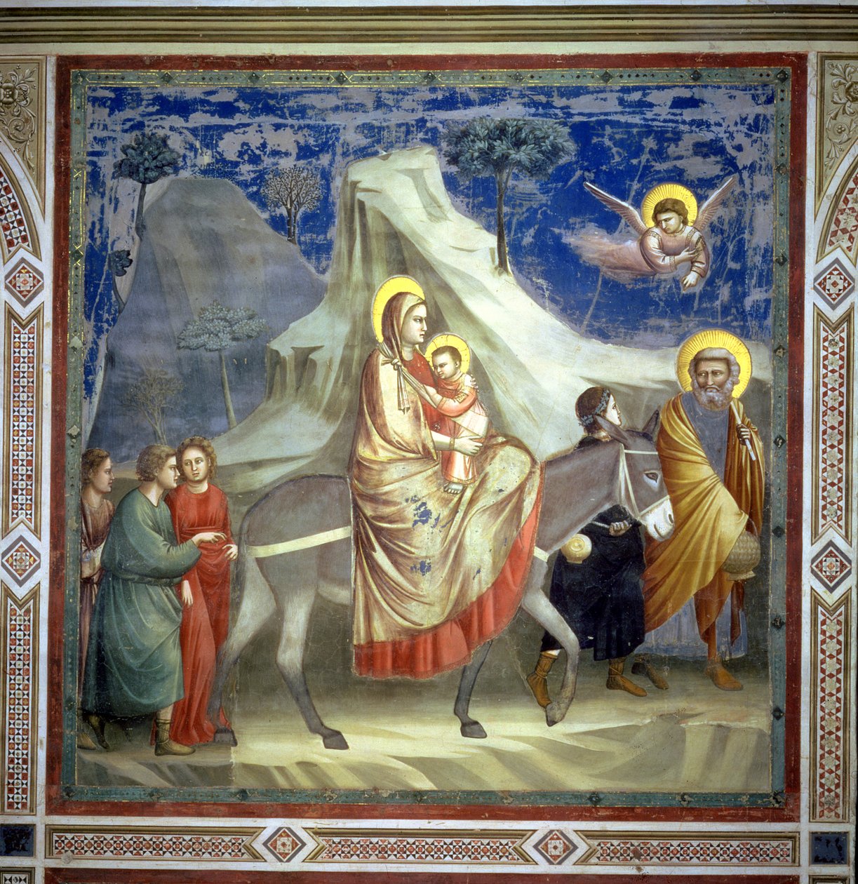 Ucieczka do Egiptu, ok.1305 autorstwa Giotto di Bondone