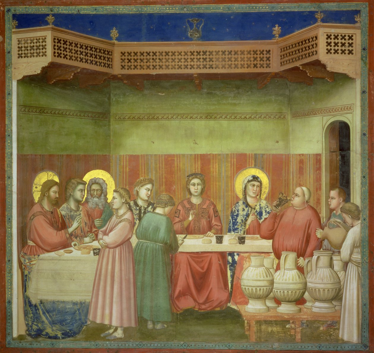 Uczta weselna w Kanie, ok. 1305 (szczegóły patrz 102732) autorstwa Giotto di Bondone