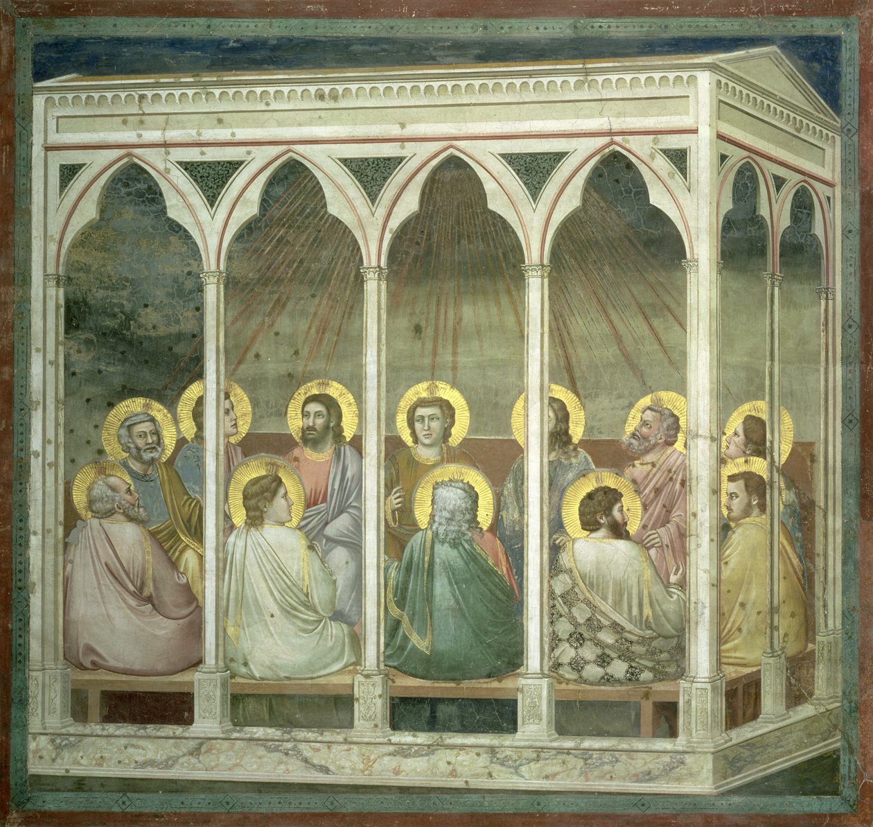 Pięćdziesiątnica, ok.1305 autorstwa Giotto di Bondone