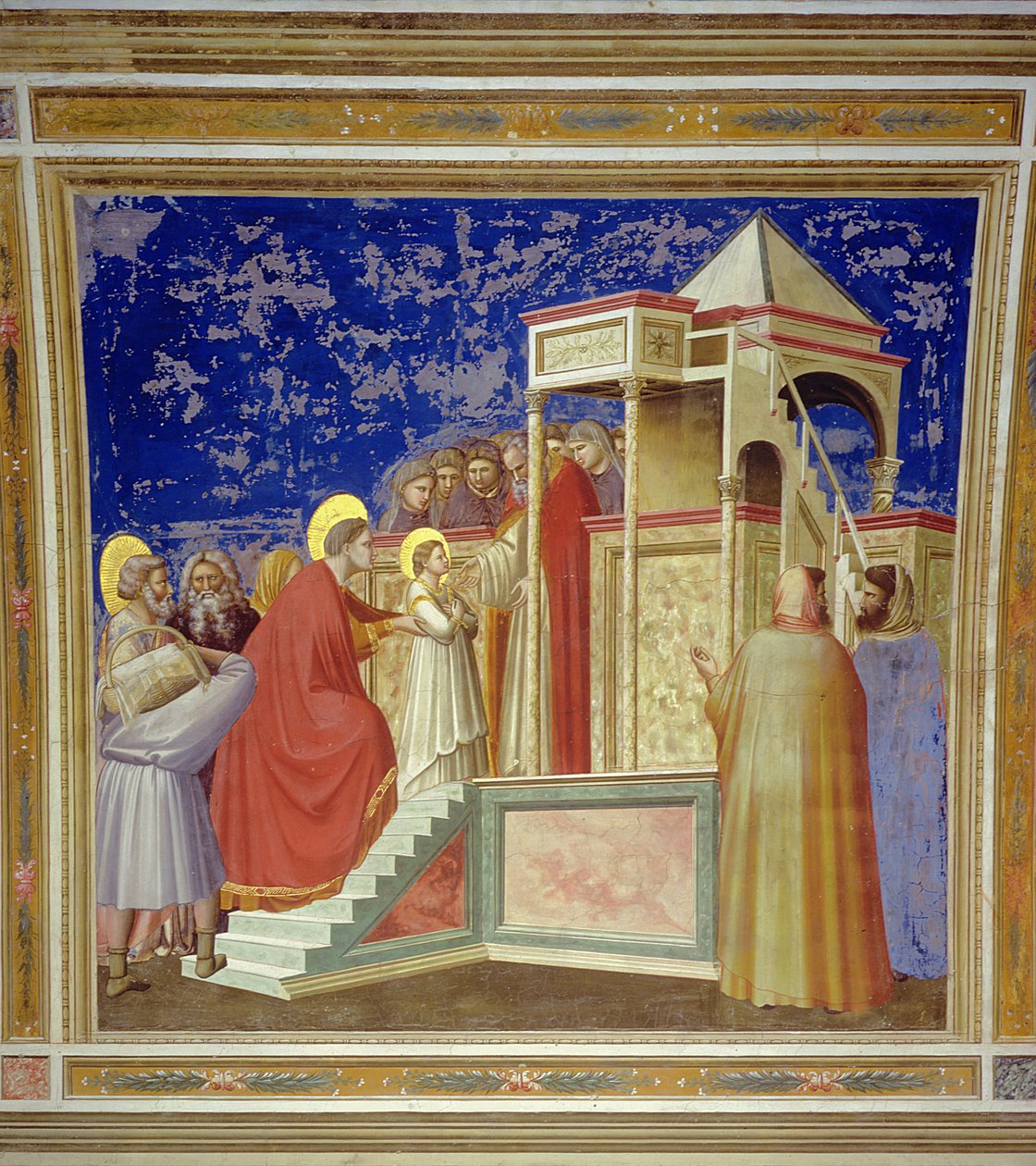 Ofiarowanie Dziewicy w Świątyni, ok.1305 autorstwa Giotto di Bondone