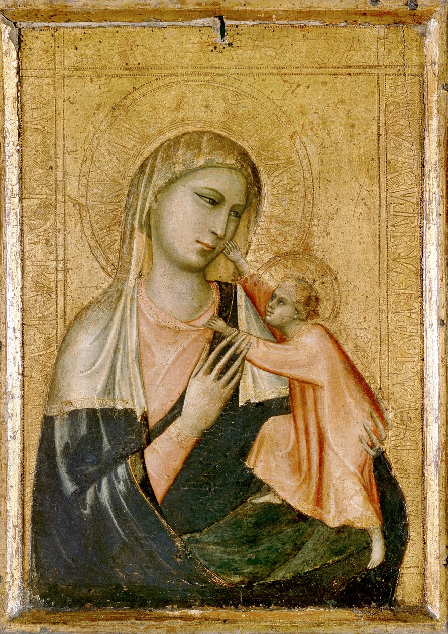 Dziewica z Dzieciątkiem, XIII wiek (tempera na desce) autorstwa Giotto di Bondone